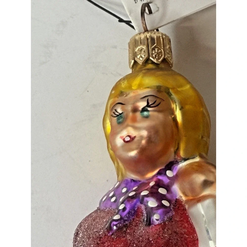 Christopher Radko Vintage 1996 Bessie Jean Country Girl Glass Ornament Poland